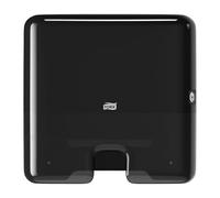 Tork Xpress, Mini distributeur murale pour essuie-mains interfoliés noir H2, distribution feuille à feuille, gamme Elevation, 552108