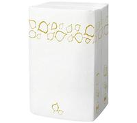 TORK Xpressnap 13670 Serviette Enchevêtrée Extra Doux Décor Feuille Blanc N4 - Vendu par 5 paquets de 100 Serviettes