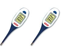 TORM - Thermomètre Flexible - Grand Ecran - Prise de température rectale, axillaire ou buccale - Thermomètre classique - 1 unité (Lot de 2)