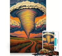 Tornade dans l'allée des tornades La Fureur de la Nature Puzzle de 1000 pièces pour Adolescents Développe la réflexion Loisirs Cadeau attentionné Bords précis 38x52cm