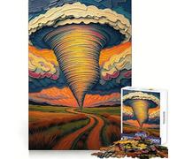 Tornade dans l'allée des tornades Puzzle Nature's Fury pour Adultes 1000 pièces, Jeu de logique Pure, Anti-Stress, découpe Nette, Cadeau de Noël 50x75cm
