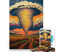 Tornade dans l'allée des tornades Puzzle Nature's Fury pour Adultes 1000 pièces, Jeu de logique Pure, Anti-Stress, découpe Nette, Cadeau de Noël 50x75cm
