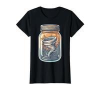 Tornade dans Un Bocal Tempête Météorologie Art fantaisiste T-Shirt Graphique avec Valeur