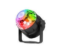 Fuzzix Tornado - Boule Disco Lumineuse 3 Watts RGB, 3 Modes de Musique, Effet Strobe, Support Ventouse Noir
