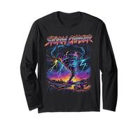 Tornado Chaser Storm Chasing, météorologue, Vague rétro Manche Longue