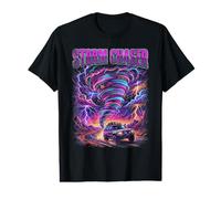 Tornado Chaser Storm Chasing, météorologue, Vague rétro T-Shirt Graphique avec Valeur