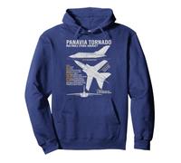 Tornado Jet Fighter Avion de Guerre Blueprint Sweat à Capuche