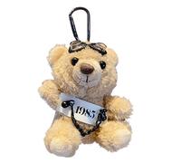 Tornario Pour Ours En Peluche - Peluche, Ours En Peluche Porte-Carte De Bande Dessinée Portant Des Lunettes | Pendentif Clé Anneau Animal Rembourré, De Luxe Ornement De Porte-clés Pour, blanc, Fare