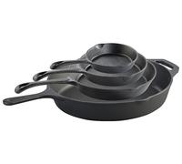 Tornwald-Schmiede 4 poêles en fonte - Ø 12,5 / 16,5 / 21 / 30 cm