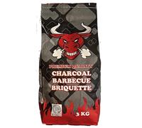 TORO - BRIQUETTES de charbon pour barbecue, haute puissance calorifère, indiqués aussi bien pour la cuisson rapide que pour la cuisson lentille, sac de 3 kg