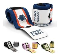 TORO GEAR Bande Poignet Musculation | Cuff Musculation Wrist Wraps 30 cm Blue Navy | Sangle Poignet Crossfit HSPU Snatch | Maintien + Mobilité
