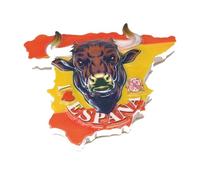Toro I Love Spain Aimant pour réfrigérateur, taureau, boucliers, drapeau de l'Espagne, souvenir