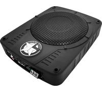 Toro Tech SLIM10 | 300 W RMS Compact Powered Active Low Profile Subwoofer sous le siège de voiture avec phase de 180 degrés, entrée haut niveau, télécommande de basses et LED à clip