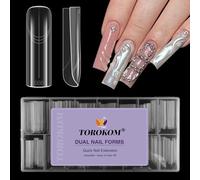 TOROKOM 150 Duales pour Gel Poly 15 Tailles, Moules à Ongles Professionnels pour Extensions Rapides, Idéales pour Nail Art en Salon & DIY