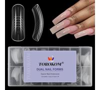 TOROKOM 150 Duales pour Gel Poly 15 Tailles, Moules à Ongles Professionnels pour Extensions Rapides, Idéales pour Nail Art en Salon & DIY