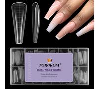 TOROKOM 150 Duales pour Gel Poly 15 Tailles, Moules à Ongles Professionnels pour Extensions Rapides, Idéales pour Nail Art en Salon & DIY
