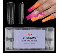 TOROKOM 150 Duales pour Gel Poly 15 Tailles, Moules à Ongles Professionnels pour Extensions Rapides, Idéales pour Nail Art en Salon & DIY