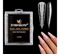 TOROKOM Double a Polymer Extension Nail 120 Gélules Structure Polymère Gel à Ongles à Talons Fins Pointe Des Ongles Gel Architectural Polymère Nail Art Design Salon et Bricolage