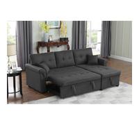 Concept Usine – Canapé d'angle convertible réversible Toronto 4 places tissu gris foncé méridienne