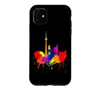 Toronto Skyline Canada Couleurs Colorées Art Amour Fan Coque pour iPhone 11