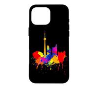 Toronto Skyline Canada Couleurs Colorées Art Amour Fan Coque pour iPhone 16 Pro Max
