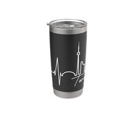 Toronto Skyline Coup de cœur Canada Fan Amour Canadiens Gobelet isotherme en acier inoxydable double paroi