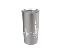 Toronto Skyline Coup de cœur Canada Fan Amour Canadiens Gobelet isotherme en acier inoxydable double paroi
