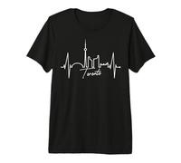 Toronto Skyline Coup de cœur Canada Fan Amour Canadiens T-Shirt Haut de Gamme