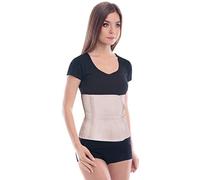 TOROS-GROUP - Ceinture post-partum - Gaine abdominale post-opératoire - Bandage de soutien pour la rééducation et maintien ciblé du ventre après chirurgie ou accouchement, hauteur 24 cm - XXXL, Beige