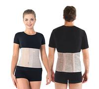 TOROS-GROUP - Ceinture post-partum - Gaine abdominale post-opératoire - Ceinture de maintien respirante après accouchement ou chirurgie, soutien ventre et dos, bande élastique 24 cm - L, Beige