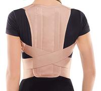TOROS-GROUP Correcteur de posture pour homme et femme - Bandage dorsal pour une posture parfaite (beige, large)