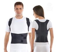 TOROS-GROUP LUX Correcteur de posture pour homme et femme - Bandage dorsal pour une posture parfaite - 100% coton - Taille XXL - Noir