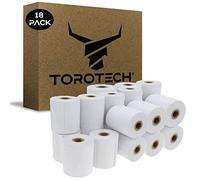 TOROTECH Rouleau TPE Carte Bancaire - 57x35x12mm - 18 Rouleaux - Bobines Tickets CB - Écologiques Sans BPA - Papier Thermique Terminal de Paiement - Pour Imprimantes SumUp POS TPV (18)