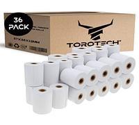 TOROTECH Rouleau TPE Carte Bancaire - 57x35x12mm - 36 Rouleaux - Bobines Tickets CB - Écologiques Sans BPA - Papier Thermique Terminal de Paiement - Pour Imprimantes SumUp POS TPV (36)