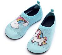 Torotto Chaussons Enfant Garçon Filles Respirant Pantoufles Doux Antidérapant Unisexe Chaussette Bebe Chaussures Licorne Bleu Aqua 32/33 EU