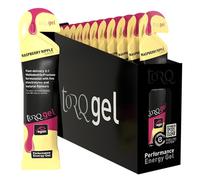 TORQ Energy Gels - Raspberry Ripple - Ultimate on The Go Quick Release Energy - 30 g de Glucides - Gels de Course à Pied/Cyclisme/Sport - 5 électrolytes clés - Naturel et végétalien