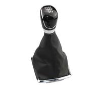 TorqCore Couvercle de pommeau levier vitesse 5/6 vitesses, Convient for Ford, Focus 2 MK2 2005 2006-2008, petit cadre, soufflet poignée du pommeau de levier de vitesse(Black 6-speed)