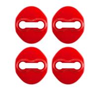 TorqCore Lot de 4 couvercles protection for serrure porte voiture, Convient for modèles Mitsubishi, Outlander Lancer 10 Pajero L200 L300 2 3 housses de protection pour serrures de voiture(Red)