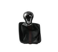 TorqCore Pommeau de levier vitesse 5/6 vitesses, Convient for SEAT, Leon III MK3 2012-2020, conduite à gauche, avec soufflet levier de vitesse de voiture(5 Speed Black Red)