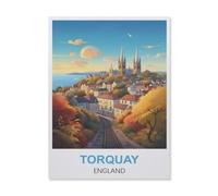 Torquay Angleterre,Adultes Puzzle 1000 Pièces pour Adolescents Adultes Jeux De Casse-tête Amusants Puzzle en Papier(50x70cm)-EQ98