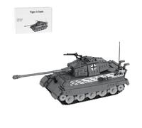 Torquino Ausf. B King Tiger Tank Building Blocks Set, Main Battle Tank Model Kit, WW2 Military Vehicle Building Set, Collectible Army Model for Adults, 1265 Pieces