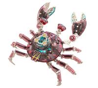 Torquino Casse-tête 3D en métal, kit d'assemblage de crabe mécanique 3D Steampunk avec lumière LED, joints mobiles, puzzle animal en métal à faire soi-même, décoration créative cadeaux pour adultes