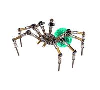 Torquino Casse-tête 3D en métal, kit de construction d'araignée mécanique 3D Steampunk avec veilleuse, casse-tête en métal à faire soi-même pour adultes (260 pièces + )