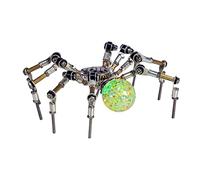 Torquino Casse-tête 3D en métal, kit de construction d'araignée mécanique 3D Steampunk avec veilleuse, casse-tête en métal à faire soi-même pour adultes (260 pièces + )