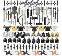 Torquino Lot de 100 blocs de construction d'armure de casque d'arme personnalisée, style rome antique médiévale, grecque, égypte, compatible avec toutes les grandes marques, cadeau pour adulte