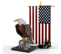 Torquino MOC-161001 Lot de 1965 blocs de construction pour adultes avec drapeau et couronne, briques de construction pour adultes