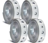 TORR 4 Pièces de Sangles de Suspension Galvanisées, Cerclage Métallique avec Trous, Cintre de Tuyau pour Supports de Tuyaux Suspendus, 10 Pieds