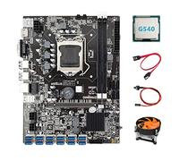 TORR Carte mère minière B75 Eth 12 PCIE une USB + G540 CPU + Ventilateur de refroidissement + Câble de commutation + Câble SATA DDR3 MSATA LGA1155 Carte mère