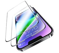 TORRAS Bouclier Diamant Verre Trempé iPhone 14/13 [Couvrant Tous Bords Écran] [SGS Certification Incassable] Vitre Protection iPhone 14 Dureté 9H+ Verre Trempé iPhone 13 & Aide Positionnement 2 Pièces