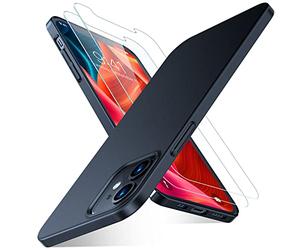 TORRAS Coque de protection ultra fine pour iPhone 12 Pro - Comme l'original de l'iPhone - Protection intégrale incassable - Noir